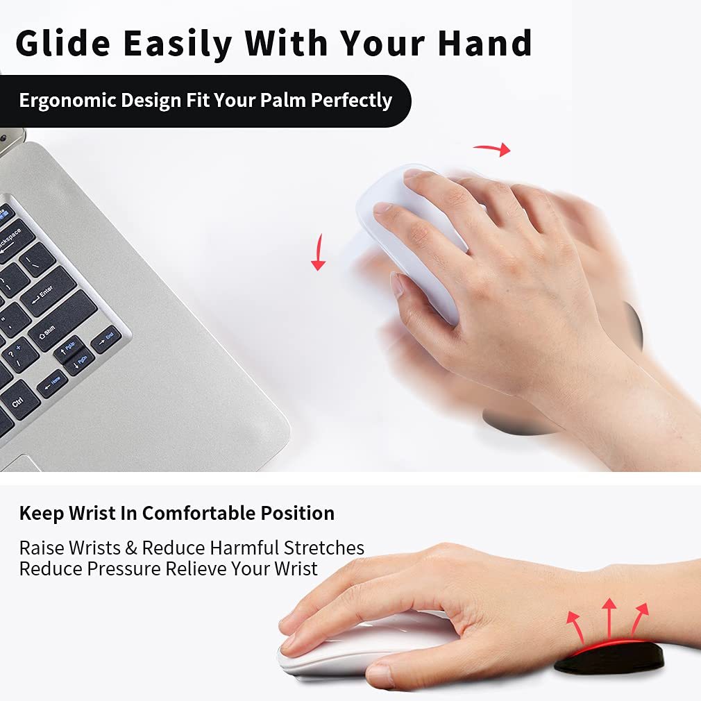 Ergonomic Mouse Wrist Rest Mouse Pads Silicon Gel Non-Slip Streamline Wrist Rest Support Mat Computer Mouse Pad For Office Gaming PC Accessories - 图片 5