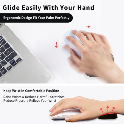 Ergonomic Mouse Wrist Rest Mouse Pads Silicon Gel Non-Slip Streamline Wrist Rest Support Mat Computer Mouse Pad For Office Gaming PC Accessories - 图片 5