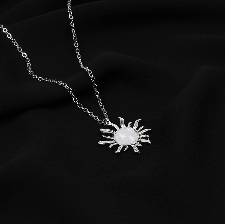 Sun flower opal necklace 3016715988642