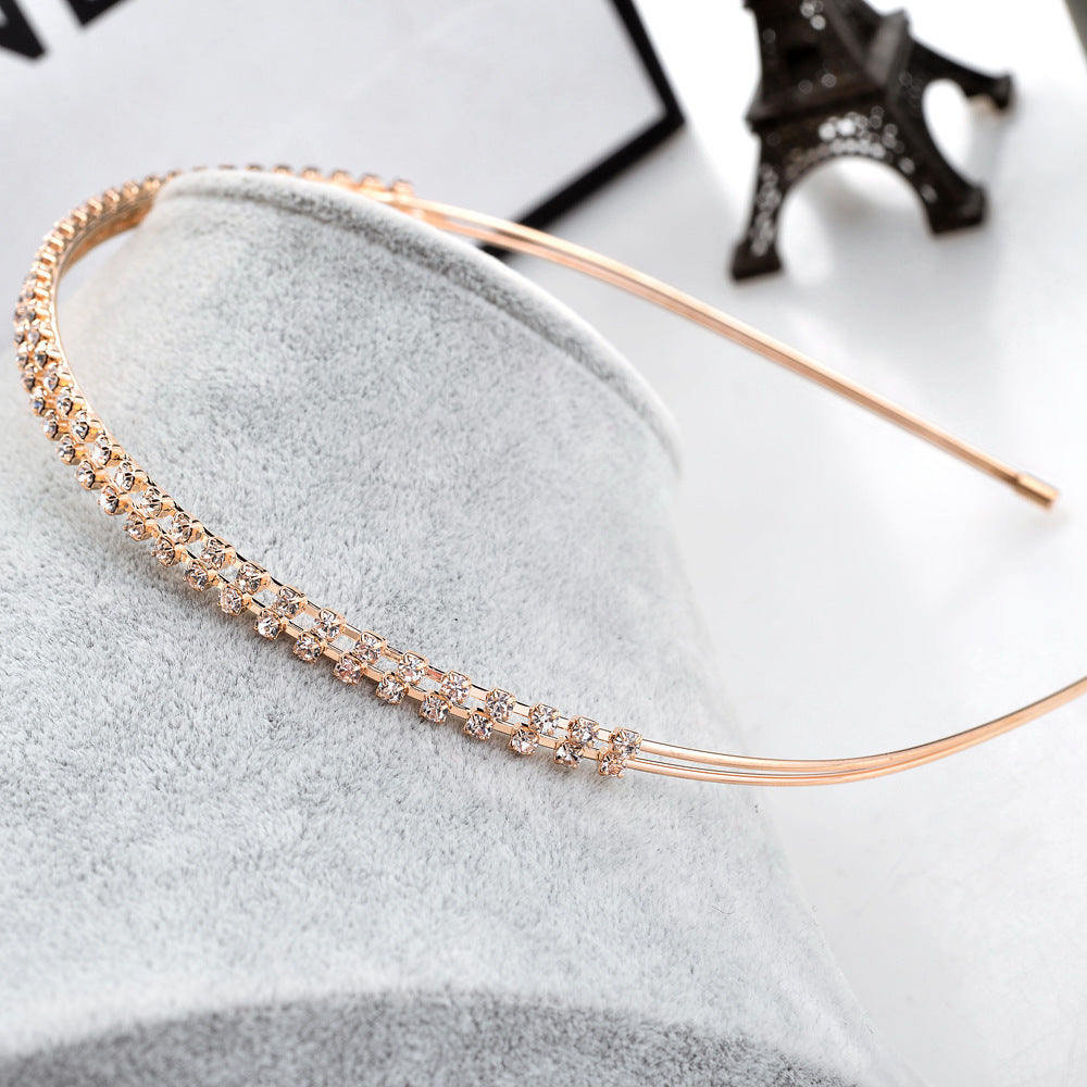 Double Layer Rhinestone Headband Exquisite Diamond 3025a09a 3ad4 4b22 9039 bd24fc4dc9dd