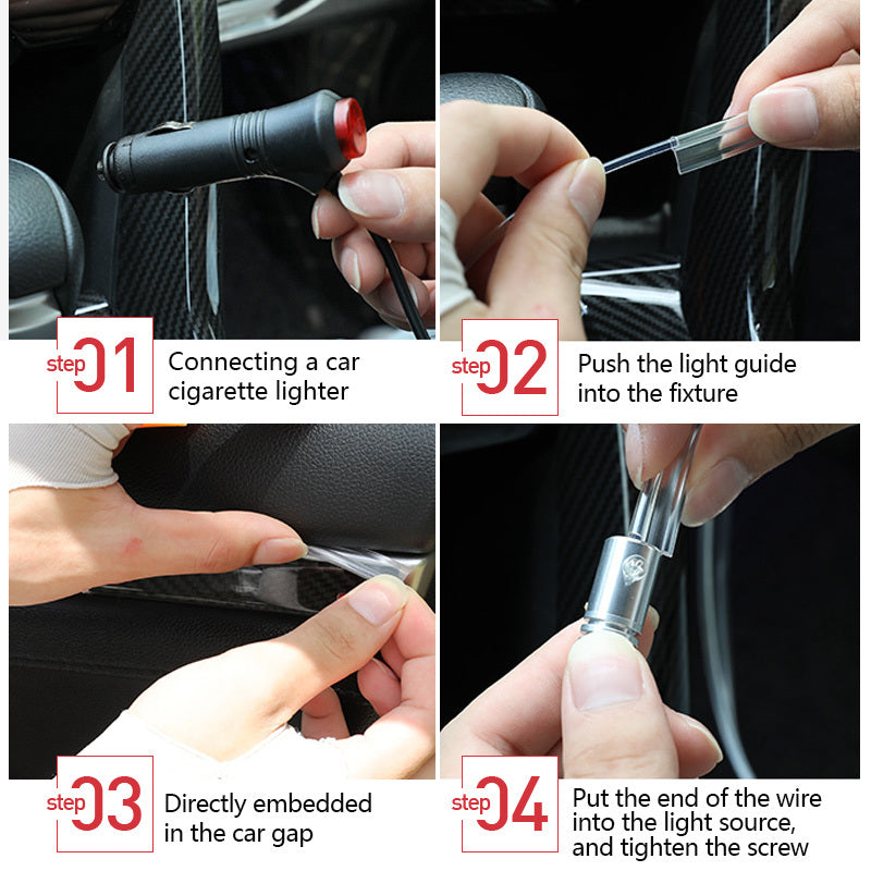 Car Fiber Optic Ambient Light Modified Car Interior Cool Light APP Rhythm Light 3032490385383
