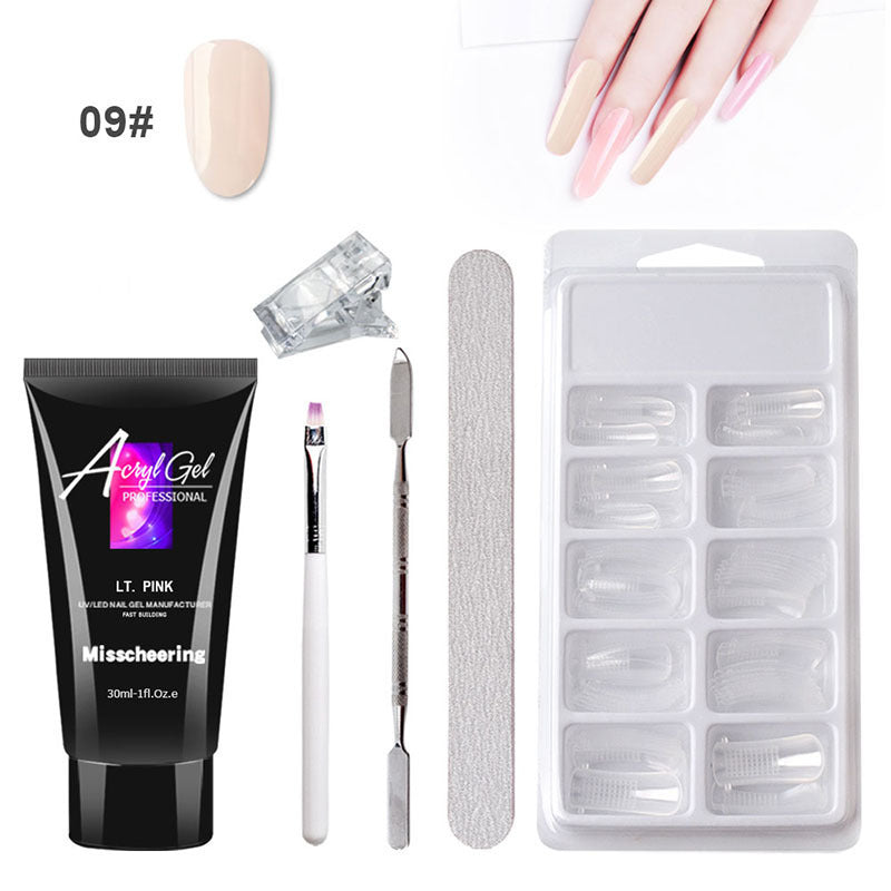 Painless Extension Gel Nail Art Without Paper Holder Quick Model Painless Crystal Gel Set 3035916080511