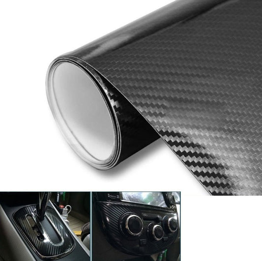 Car Styling Glossy Black 5D Carbon Fiber Vinyl film Car Wrap 303634645561
