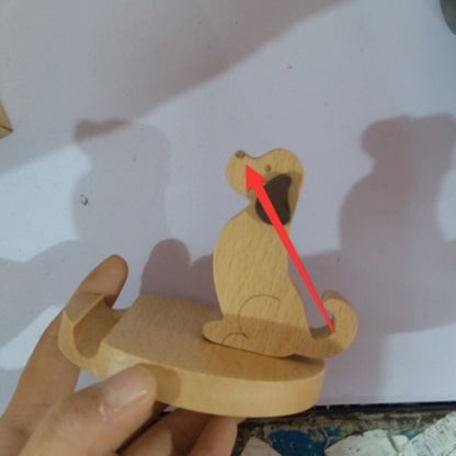 Creative  Mobile Phone Toma Back With Coin Beech Wood Lazy Phone Holder Custom Lettering - 图片 11