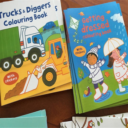 Children coloring sticker book 3063115847950