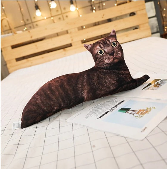Simulation cat pillow cute cat doll plush toy stereo pet doll 3065539750605