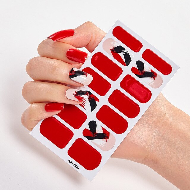 Solid Colors And Creative Nail Art Creative Women Salon Nail Decoration Fashion Nail Polish Nails Sticker Designer Nail Strip