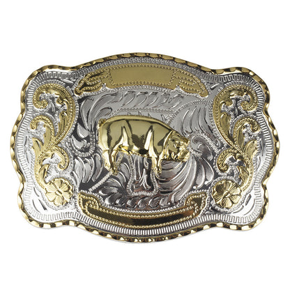 Golden Equestrian Big Head Belt Buckle Two-color Craft Alloy Smooth Buckle 306c7ec4 106e 4ddc 9fd0 f37affbab5ad