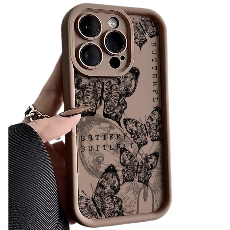 Retro Butterfly Print Drop-resistant Phone Case 306e81ea 5fc7 44ea a181 a11f22def3be
