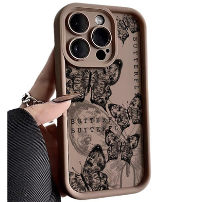 Retro Butterfly Print Drop-resistant Phone Case 306e81ea 5fc7 44ea a181 a11f22def3be