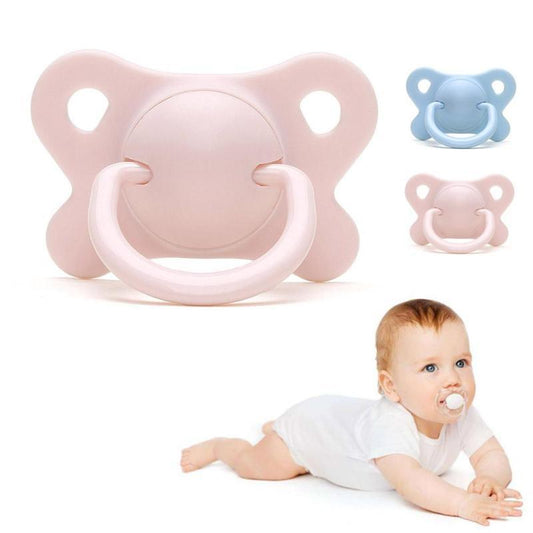 Pacifier Sleeping Baby Pacifier Newborn Silicone Pacifier Super Soft Flat Head 3084814250785