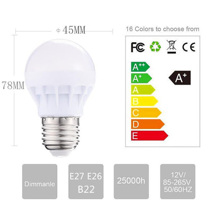 Colorful led bulb light rgb 3w bulb full color bulb 3089702831242