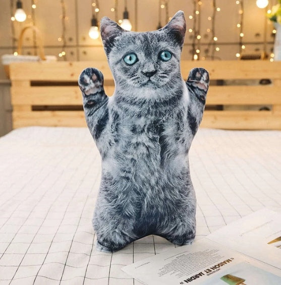 Simulation cat pillow cute cat doll plush toy stereo pet doll 3090262227070