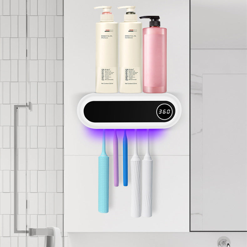 Wall Mounted Toothbrush Holder Smart Toothbrush UV Sterilizer Holder Toothpaste Dispenser Squeezer For Bathroom Accessories 3