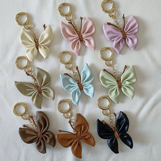 Butterfly Keychain Cars And Bags PU Leather Pendant 30a480a0 43cf 42c2 ad6f 5035f7d1f6cb