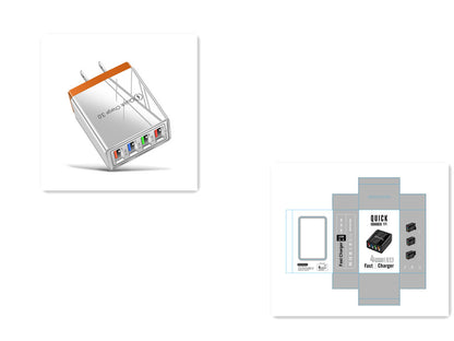 USB Charger Quick Charge 3.0 4 Phone Adapter For Tablet Portable Wall Mobile Charger Fast Charger - 图片 25