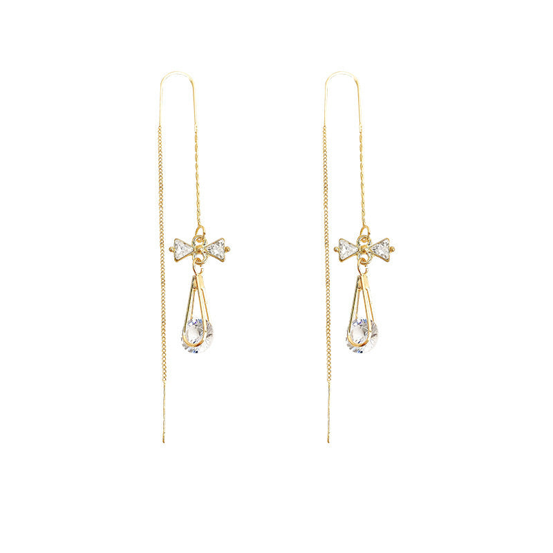 Tassel Drop-shaped Zircon EAR Thread 30e19264 72af 40a3 90ab 80614924177e