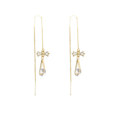 Tassel Drop-shaped Zircon EAR Thread 30e19264 72af 40a3 90ab 80614924177e