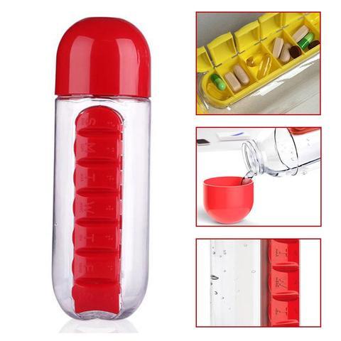 Outdoor Portable One Week Water Cup With Medicine Box 310043314288