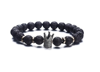 European and American fashion micro inlaid zircon crown bracelet volcanic stone acrylic bracelet 3107268317703