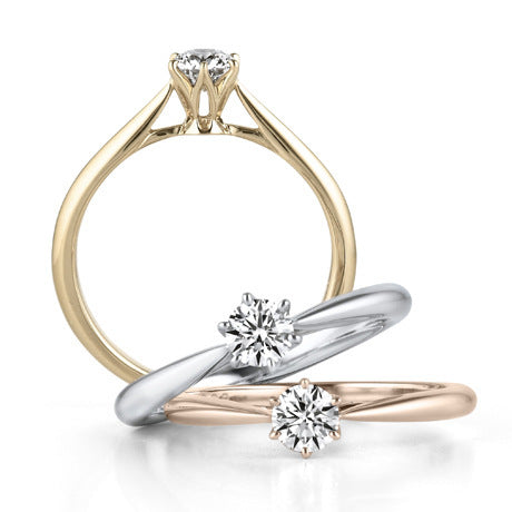Diamond-encrusted simulation diamond ring Gold-colored rose gold wedding diamond female ring 3112822506 850876792