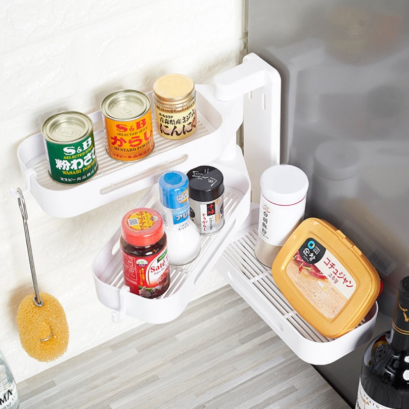 Rotating wall-mounted storage box kitchen bathroom toilet debris plastic punch-free storage finishing box 3117897052087