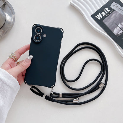 Four-corner Cross Lanyard Liquid Silicone Phone Case Soft Case - 图片 13