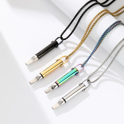 Breathing Resistance Whistle Necklace Round Tube Built-in Cotton Core 31364b0c 27db 4c14 952c 4cfa75cfc0e2