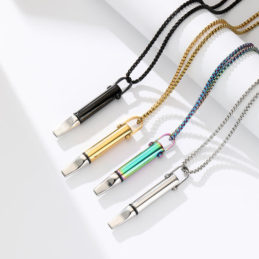 Breathing Resistance Whistle Necklace Round Tube Built-in Cotton Core 31364b0c 27db 4c14 952c 4cfa75cfc0e2