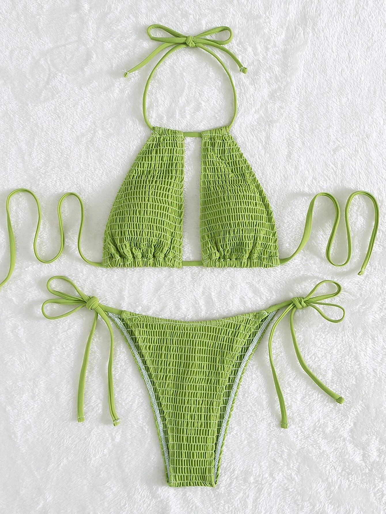 Women's Split Beach Swimsuit Bikini Two-piece Set 3137f97c cbe0 4681 bffe bbec242fa3e8