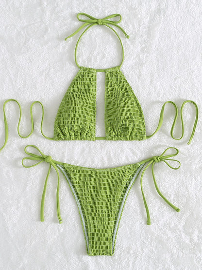 Women's Split Beach Swimsuit Bikini Two-piece Set 3137f97c cbe0 4681 bffe bbec242fa3e8