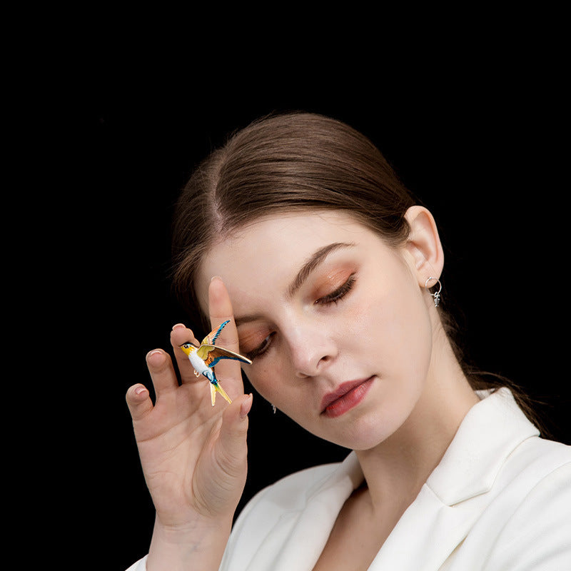 Dual-purpose bird brooch dripping pin 3139746707935322