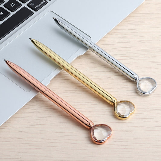 Creative Crystal Love ball diamond metal pen - 图片 1