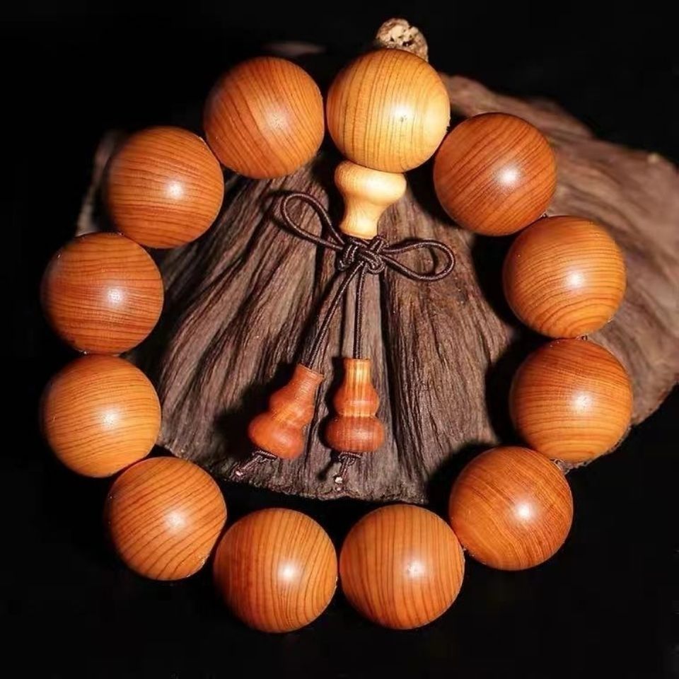 Arborvitae Bracelets Taihang Mountain Yabei Taihang Material Buddha Beads Bracelet Taihang Chenhua Water Wave Buddha Beads 31