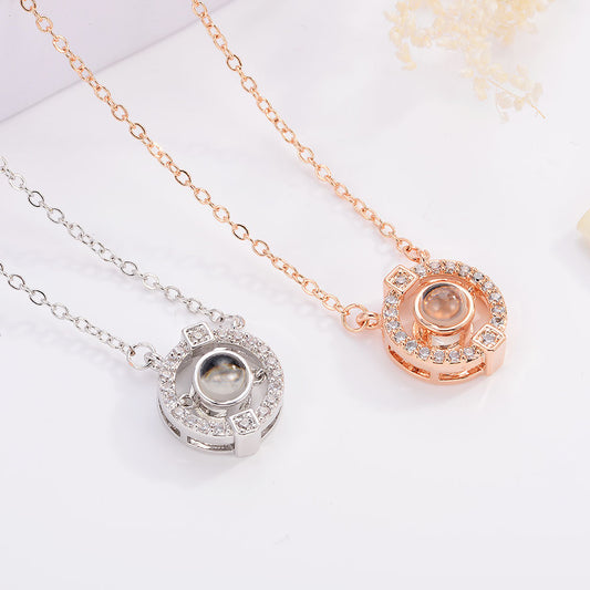 100 languages I love you memory necklace female - HD Wireless Product #1