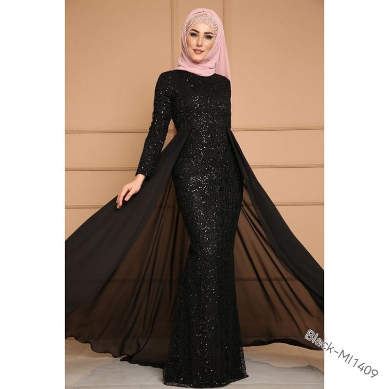 Noble Elegant Slim Slimming Sequined Ladies Gift Retro Style Long Fish Tail Dress 315a39ce 7d5a 4885 a067 330967917d9b trans