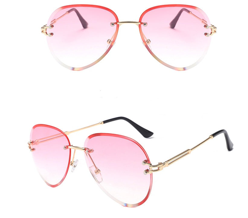 foreign trade rimless Sunglasses
