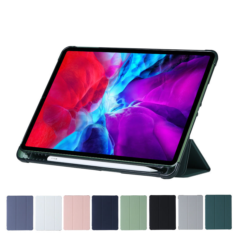 Compatible with Apple, Suitable for ipad10.9 protective cover pro10.5 with pen slot mini dormant leather case TPU airbag air4 soft shell - 图片 2