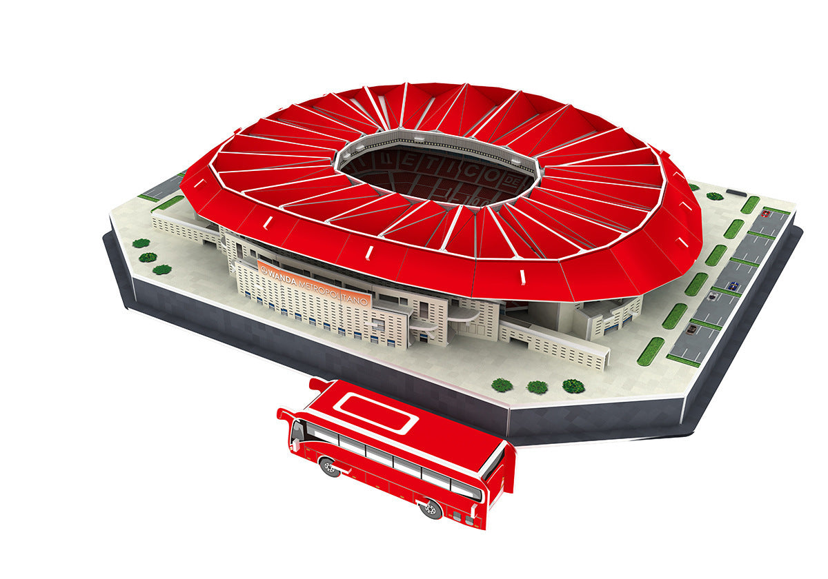 Classic Jigsaw DIY 3D Puzzle World Football Stadium European Soccer Playground Assembled Building Model Puzzle Toys For Child