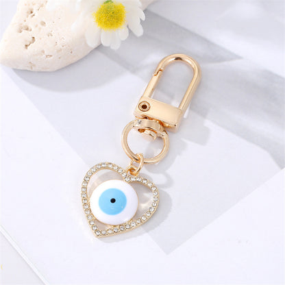 Dot Drilling Alloy Love Eye Keychain 318d180e 64d8 49f9 af70 74df52478ef3