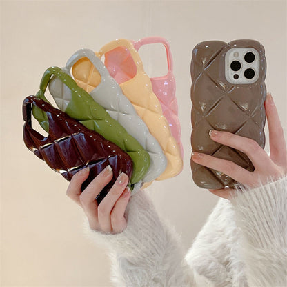 Autumn And Winter Three-dimensional Solid Color Plaid Phone Case 31a94266 1ccc 42d5 9815 dc1c1eb68848