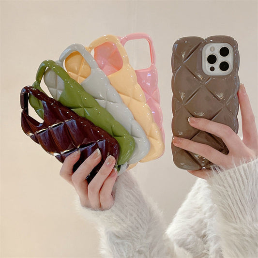 Autumn And Winter Three-dimensional Solid Color Plaid Phone Case 31a94266 1ccc 42d5 9815 dc1c1eb68848