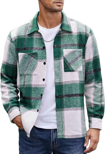 Men's High-end Thermal Plaid Padded Shirt Coat 31eedfbc 045b 45db 9eb7 e09b6aed5756 08b83732 63ea 4238 8a86 3c01d6849f98