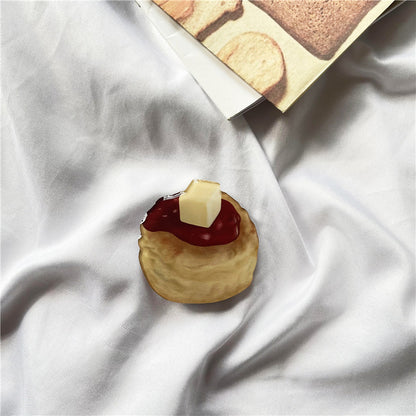 Simulation Muffin Toast Cake Epoxy Lazy Desktop Retractable Mobile Phone Holder - 图片 9