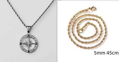 Stainless Steel Compass Circular Necklace 32091a7f aef5 4554 b3fa fc6ca7ac9ccc