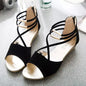 Strap round head low heel sandals 3228353307597