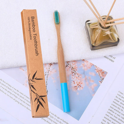 Natural bamboo handle round bamboo toothbrush 3228723889436