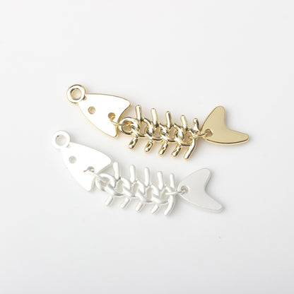 Creative Alloy Fishbone Small Pendant Diy Earrings Necklace Bracelet Jewelry Accessories 32288ac3 d83f 4831 9670 eff6430c7d32