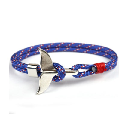 Anchor whale tail umbrella rope handmade couple bracelet 32358472314827