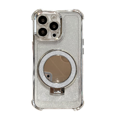 Applicable To 15 Phone Case Iphone16 Glitter Folding Bracket Protective Cover Drop-resistant 32457f56 dd0e 40fe ba87 c7bb49bc